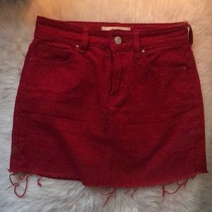 Pacsun Denim Mini Skirt Red Size 26